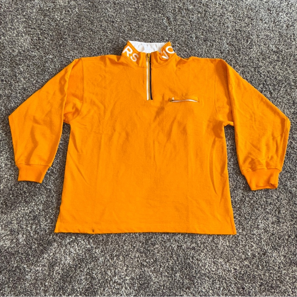 VTG Castaways Tennessee Volunteers Orange Quarter Zip Sweatshirt Men's Small